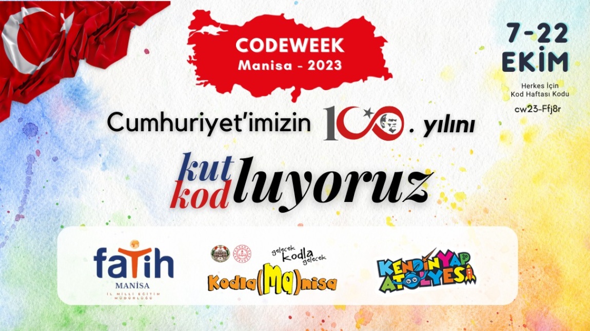 Murat Germen İlkokulu “Geleceğini Kendin Yaz!” Codeweek etkinliklerinde yerini aldı.